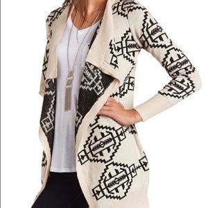 Aztec Sweater Cardigan - Charlotte Russe